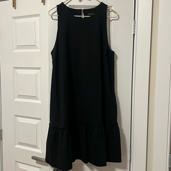 Banana republic Black ponte knit  swing dress, size 14 - Picture 1 of 4
